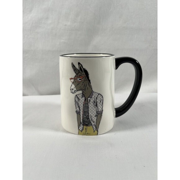 New Hipster Animal Coffee Mug Horse Stoneware 518ml 17.5 oz - Picture 1 of 6